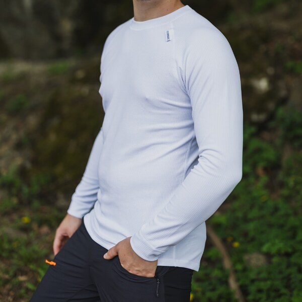 TERMOVEL Biele funkčné tričko s dlhým rukávom 66801163