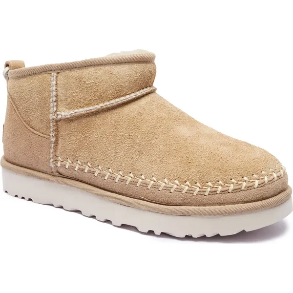 UGG Snehule W CLASSIC ULTRA MINI BIARRITZ | semiš 64827710