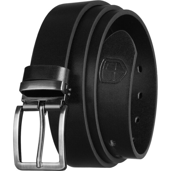 Peterson Pánsky čierny opasok z ekologickej kože s klasickou prackou 66799280