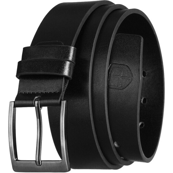 Peterson Pánsky opasok zo syntetickej kože v čiernej farbe s tradičnou 66799281