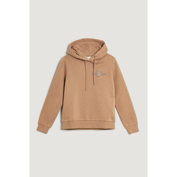 MIKINA GANT REG TONAL SHIELD HOODIE WARM KHAKI 64980723