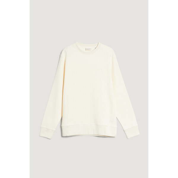 MIKINA GANT TEXTURE HERRINGBONE RIB C-NECK CREAM 65024991