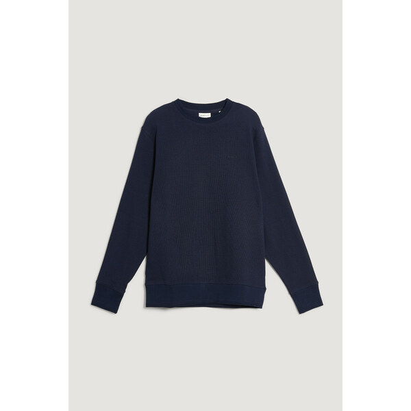 MIKINA GANT TEXTURE HERRINGBONE RIB C-NECK EVENING BLUE 65024992