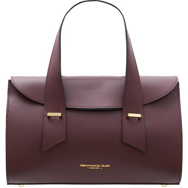 Glamorous by GLAM Kožená kabelka do ruky vínová 66803482