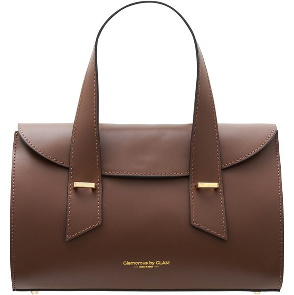Glamorous by GLAM Kožená kabelka do ruky hnědá 66803481
