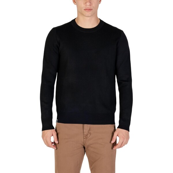 Yos Pánsky čierny sveter s okrúhlym výstrihom 66708898