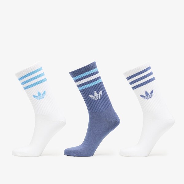 adidas Originals adidas 3S Crew Socks 3-Pack Creme Blue/ White/ White 66804826