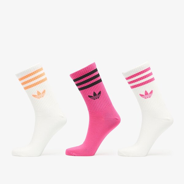 adidas Originals adidas 3S Crew Socks 3-Pack Off White/ Shock Pink/ 66804835