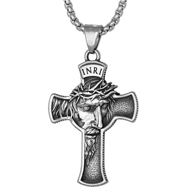 Impress Jewelry Prívesok z chirurgickej ocele Tŕňová koruna INRI 65224645