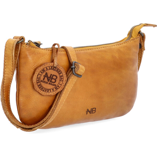 Kožená kabelka crossbody Noelia Bolger žltá NB 2420 ZLU 66804596