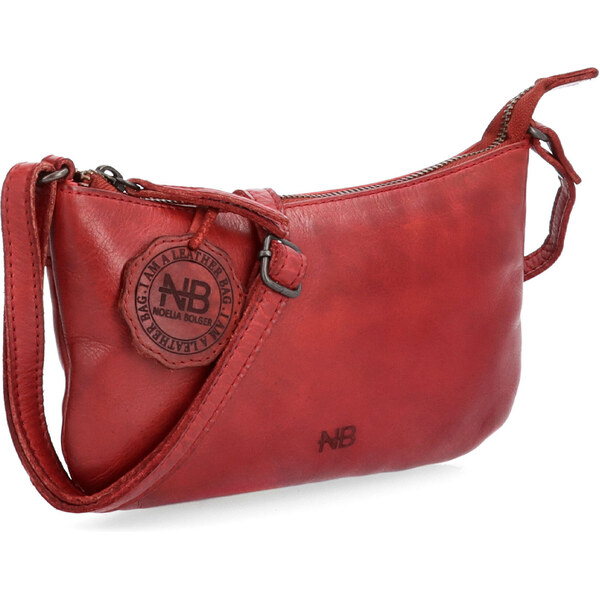 Kožená kabelka crossbody Noelia Bolger červená NB 2420 CV 66804601