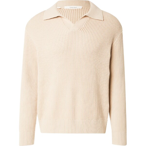 SELECTED Sveter béžová 66009772