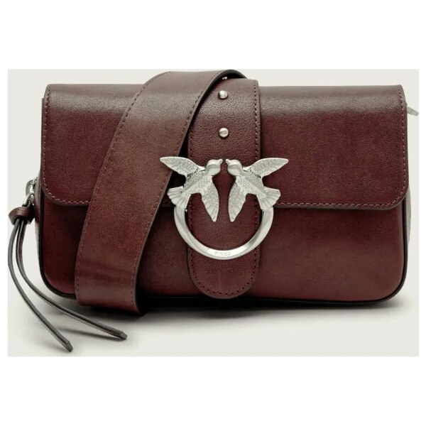 Pinko Kožená kabelka na rameno LOVE ONE SLOUCHY 66303981