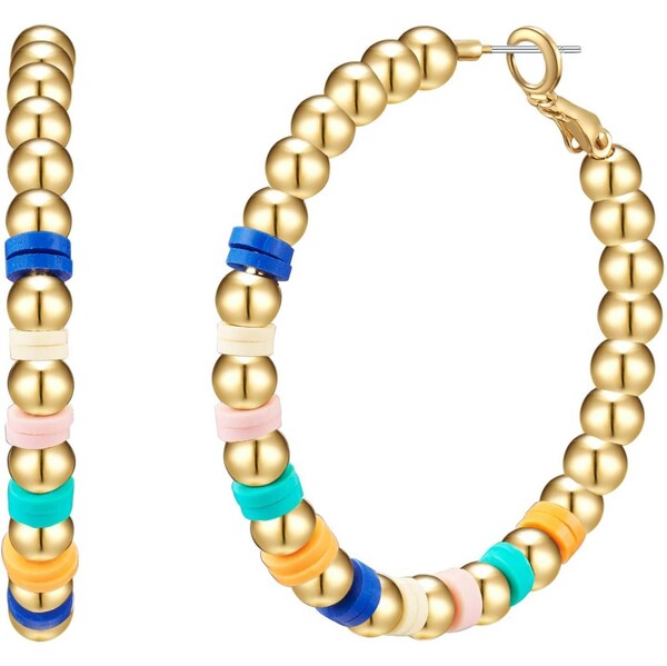 Yokoamii Náušnice modrá / zlatá žltá / zelená / oranžová 66807585