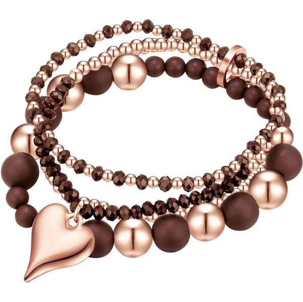 Lulu & Jane Náramok hnedá / ružové zlato 66807589