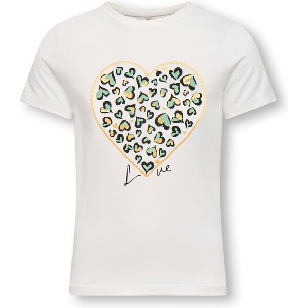 ONLY GIRLS Tričko KOGLANY-NINA zlatá / zelená / čierna / biela 66809184