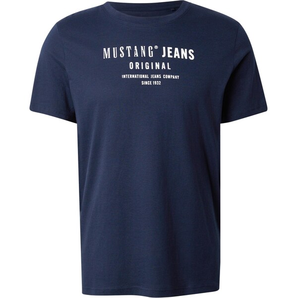 MUSTANG Tričko Austin námornícka modrá / biela 66809287