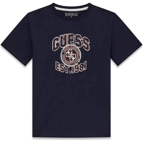 GUESS Tričko námornícka modrá / hnedá / biela 66809372