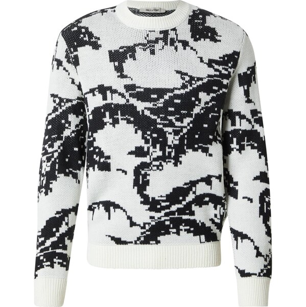 Only & Sons Sveter ONSCLARK čierna / biela 66809429