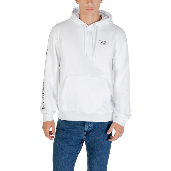 Biela mikina EA7 s kapucňou 66808862