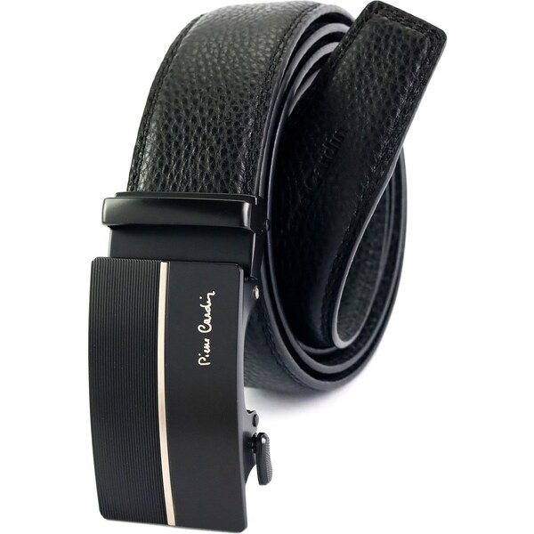 Moderný kožený opasok s automatickou prackou a prešívaním – Pierre 66807149