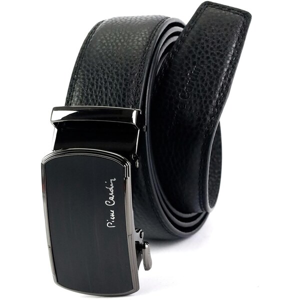 Kožený opasok – automatická pracka, prešívané okraje, 3,5 cm Pierre 66807151