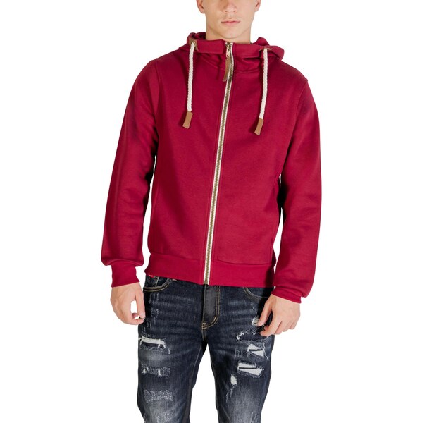 Yos Červená pánska mikina s kapucňou 66813740