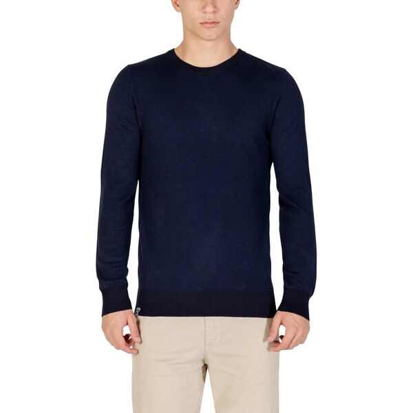 Yos Pánsky modrý sveter s okrúhlym výstrihom 66813965