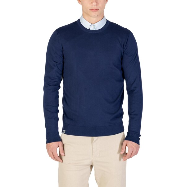 Yos Pánsky modrý sveter s okrúhlym výstrihom 66814137