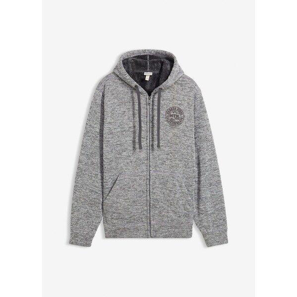 bonprix Mikina s kapucňou a kožušinkou, farba šedá 46859472