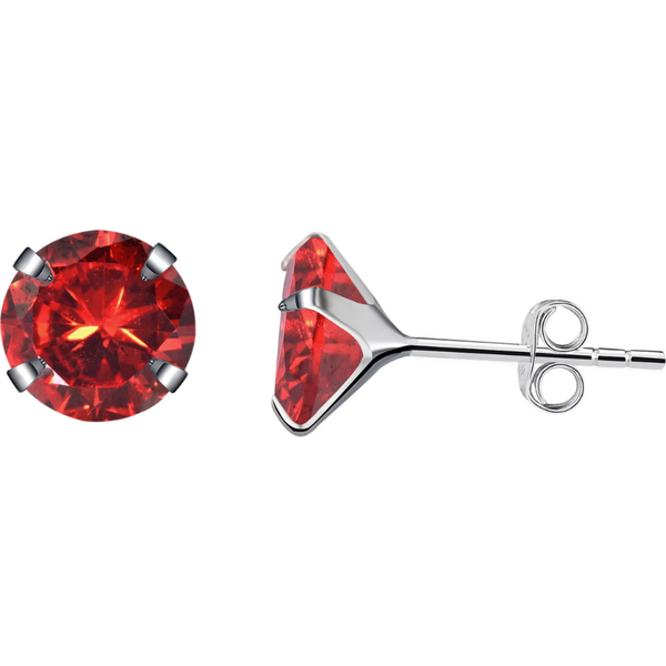 Olivie Strieborné náušnice ČERVENÉ 9976 66880651