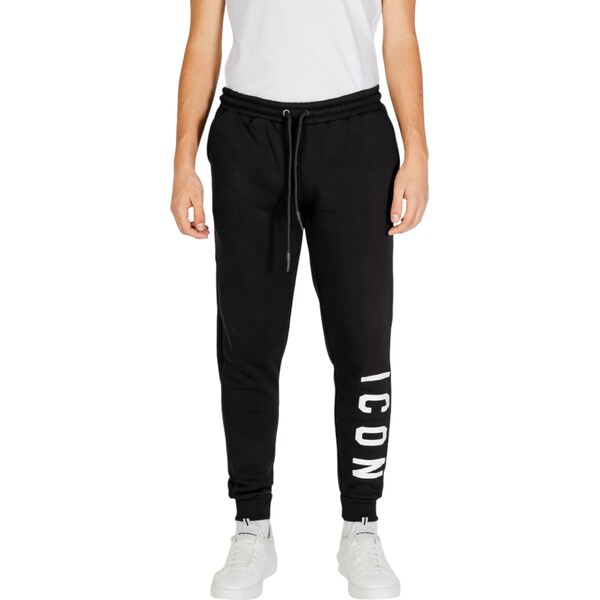 Icon Čierne pánske tepláky s viazaním 66471802