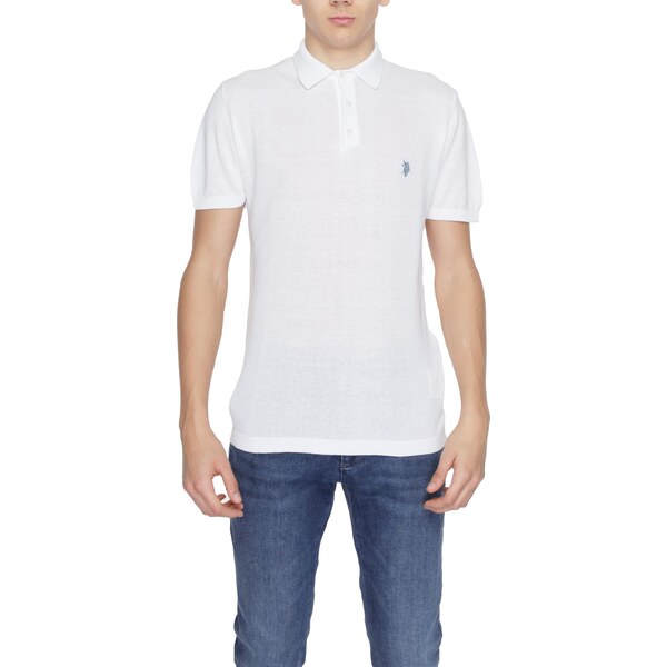 US Polo Assn Biele pánske polo tričko U.S. Polo Assn. 66806961