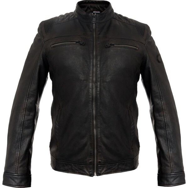 DNR Pánska kožená bunda DNR 52554 čierno-hnedá 66818638