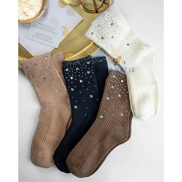 Ponožky Magnetis QR-5018 so srdiečkami a kamienkami 67004526