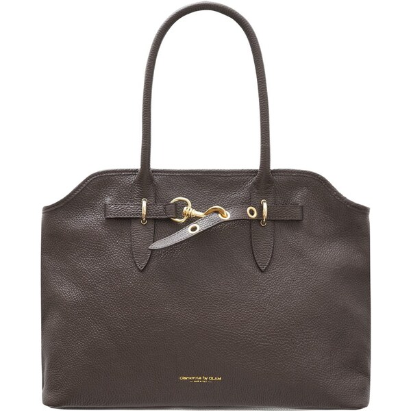 Glamorous by GLAM Kožená kabelka přes rameno tmavě hnědá 66819637