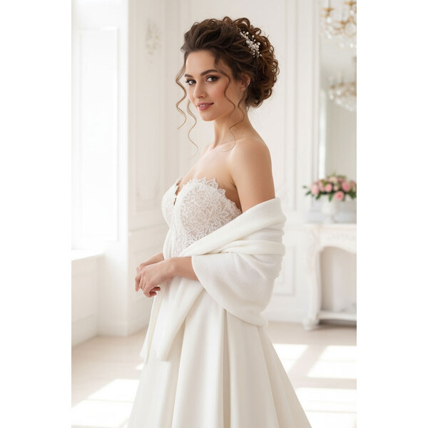 Glara Hrejivý šál cez svadobné šaty 63321192