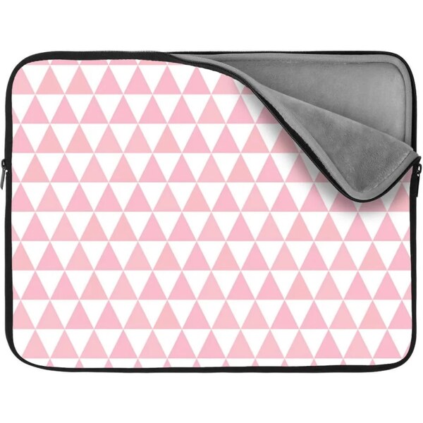 Sablio Obal na notebook Ružové a biele trojuholníky 65426990
