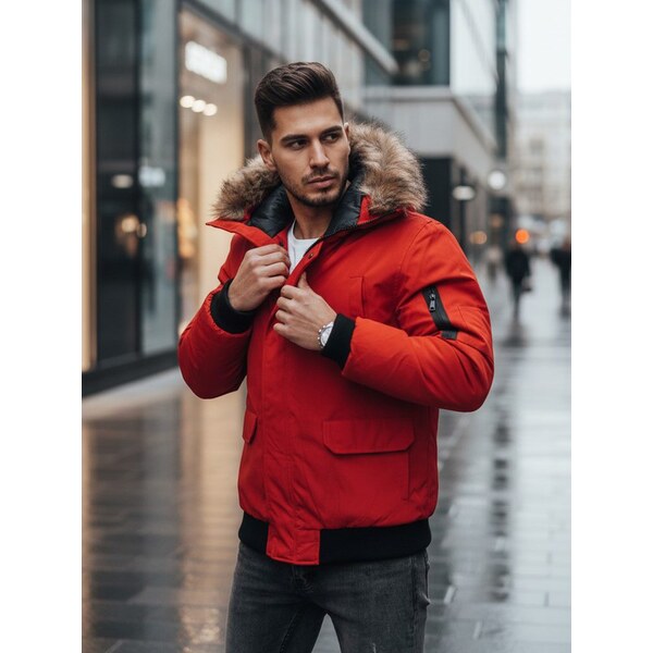 Dstreet Trendy pánska červená bunda 67120485