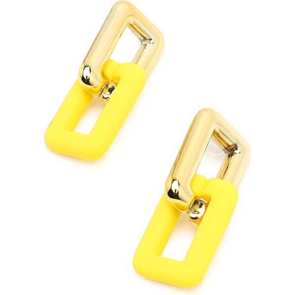 SOHI Náušnice Rennu žltá / zlatá 66833997