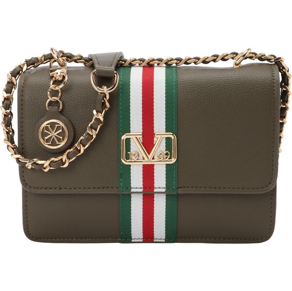 19V69 ITALIA Taška cez rameno kaki / červená / biela 66834173