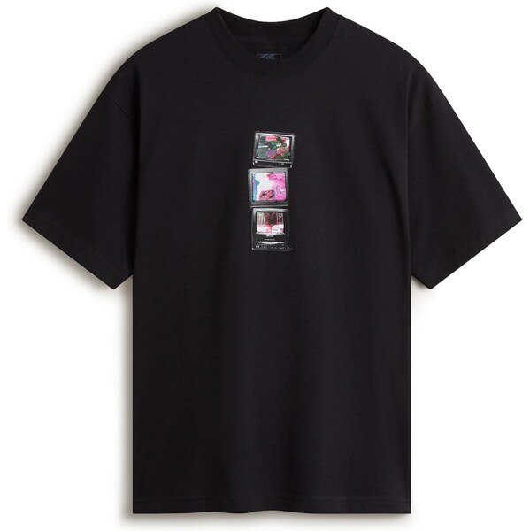 VANS Tričko Vee Tv zelená / ružová / čierna / biela 66834206