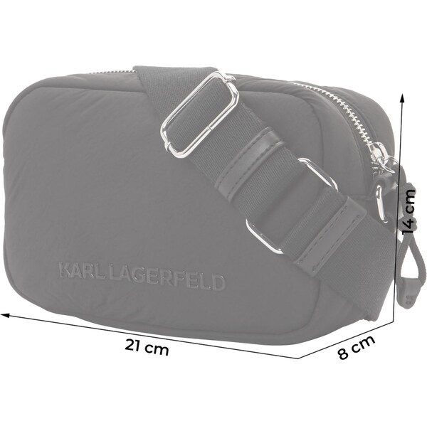 Karl Lagerfeld Taška cez rameno IKON čierna / biela 66834236