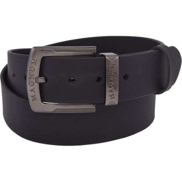 Mercucio Pánsky kožený opasok 763-40-11 čierny hladký pracka Magnum 66824681