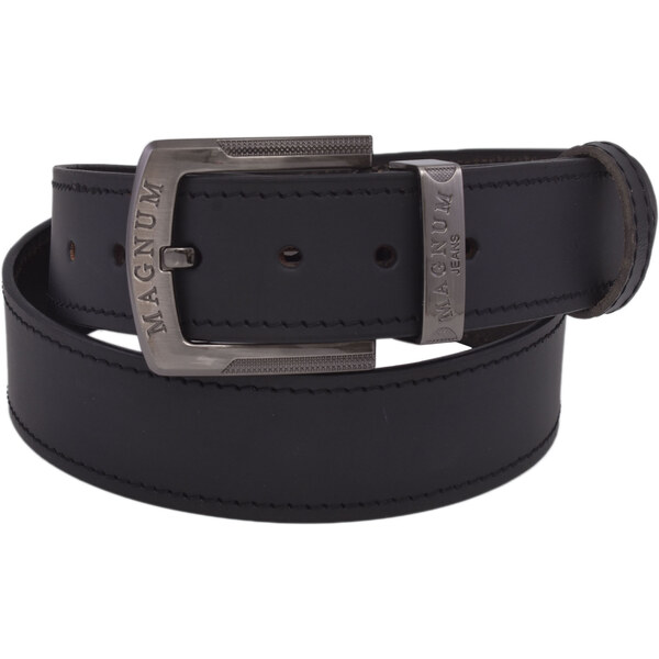 Mercucio Pánsky kožený opasok 763-40-12 čierny prešitý pracka Magnum 66824682