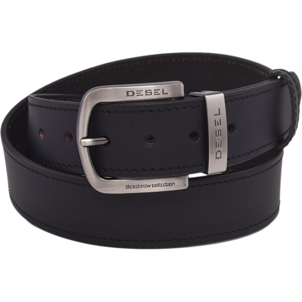 Mercucio Pánsky kožený opasok 763-40-06 čierny prešitý pracka Desel 66824676