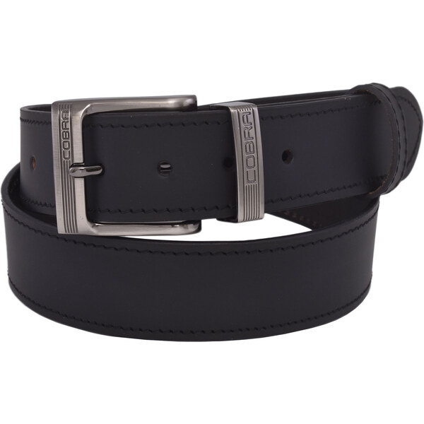 Mercucio Pánsky kožený opasok 763-40-08 čierny prešitý pracka Cobra 66824678