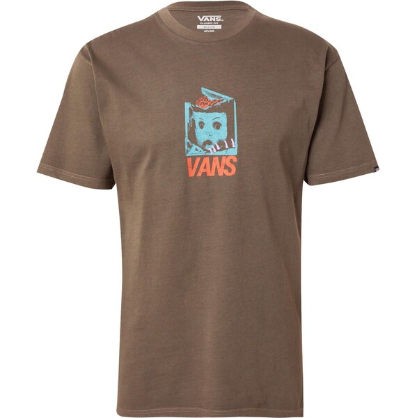 VANS Tričko Retro nebesky modrá / hnedá / oranžová 66835145