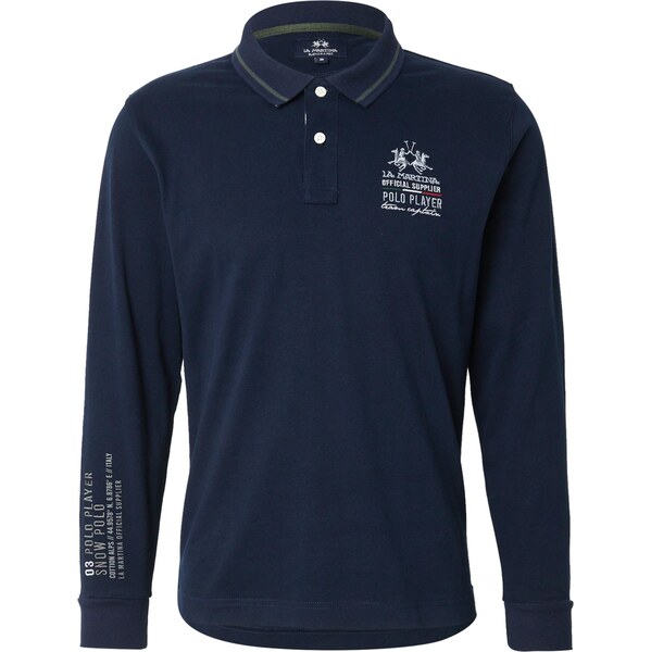 La Martina Tričko námornícka modrá / striebornosivá / tmavozelená / 66835283