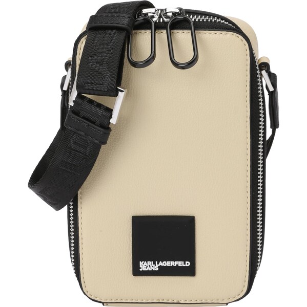 KARL LAGERFELD JEANS Taška cez rameno krémová / čierna 66835418